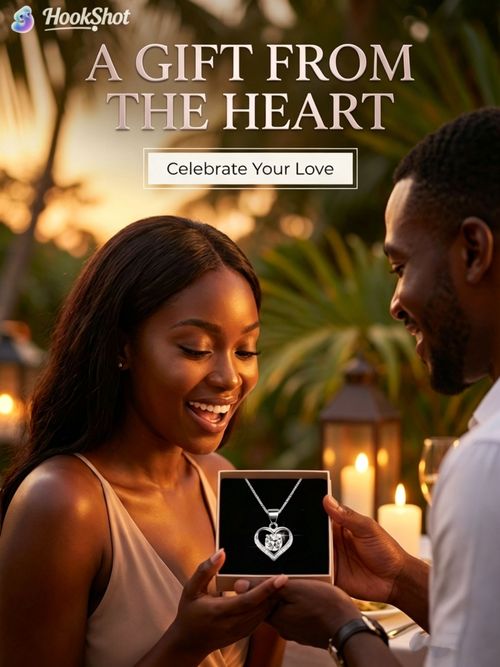 💕💎🎁 Heart Necklace + Luxury Gift Box – Ready for Surprise Gift