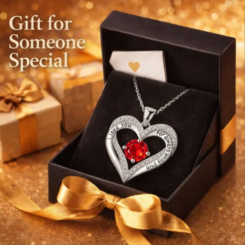 💕💎🎁 Heart Necklace + Luxury Gift Box – Ready for Surprise Gift