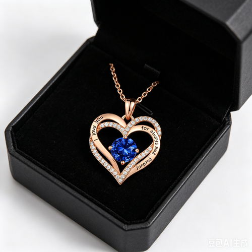 💕💎🎁 Heart Necklace + Luxury Gift Box – Ready for Surprise Gift