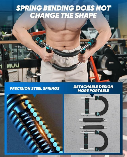 Super handy home exercise gear💪🔥, adjustable resistance to build strong chest and arm muscles😤, detachable design with 40-50LBS intensity⚡