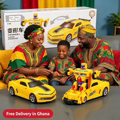 High quality transforming toy car 🚗🤖 equipped with LED lights💡, sound effects🔊 and automatic dual shape conversion function