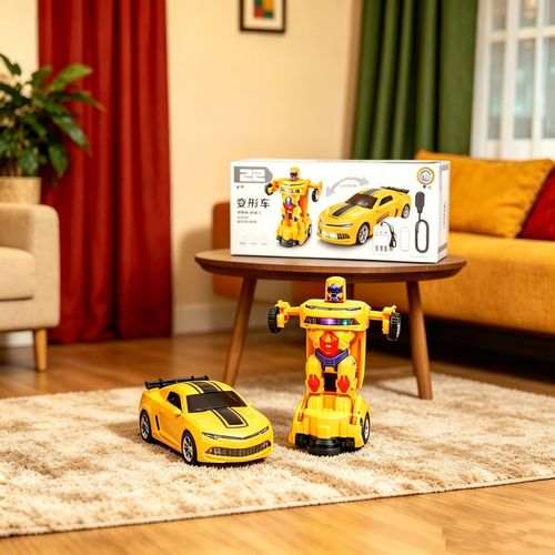 High quality transforming toy car 🚗🤖 equipped with LED lights💡, sound effects🔊 and automatic dual shape conversion function