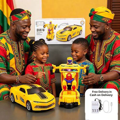 High quality transforming toy car 🚗🤖 equipped with LED lights💡, sound effects🔊 and automatic dual shape conversion function
