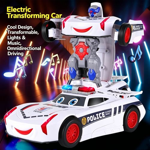 High quality transforming toy car 🚗🤖 equipped with LED lights💡, sound effects🔊 and automatic dual shape conversion function