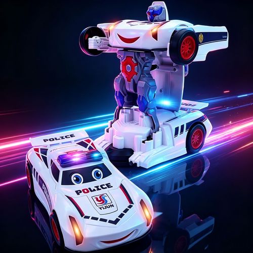 High quality transforming toy car 🚗🤖 equipped with LED lights💡, sound effects🔊 and automatic dual shape conversion function