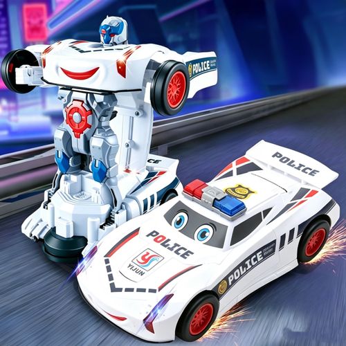 High quality transforming toy car 🚗🤖 equipped with LED lights💡, sound effects🔊 and automatic dual shape conversion function