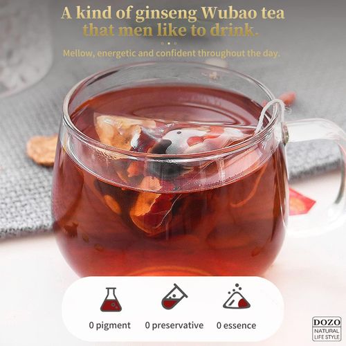 Ginseng Six Treasure Tea (contains mulberries, maca, yam, goji berries, cultivated ginseng for five years or less, red dates, and yam)