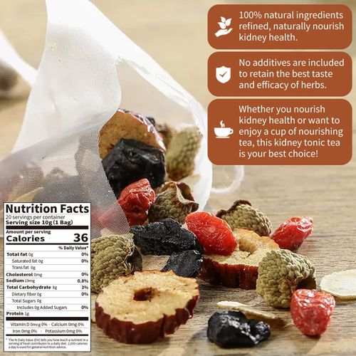 Ginseng Six Treasure Tea (contains mulberries, maca, yam, goji berries, cultivated ginseng for five years or less, red dates, and yam)