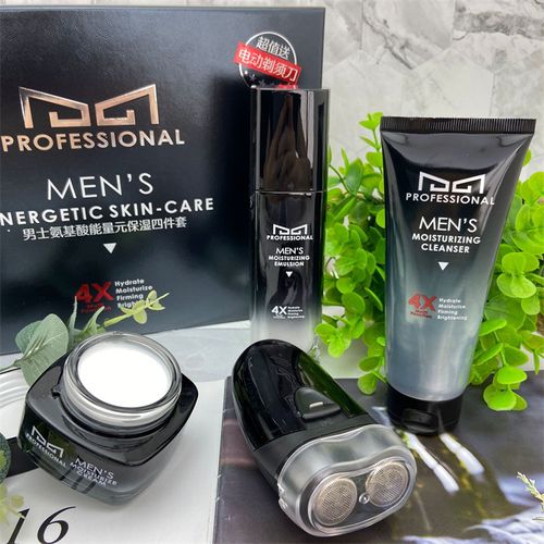 Conjunto de quatro peças hidratantes de aminoácidos para homem