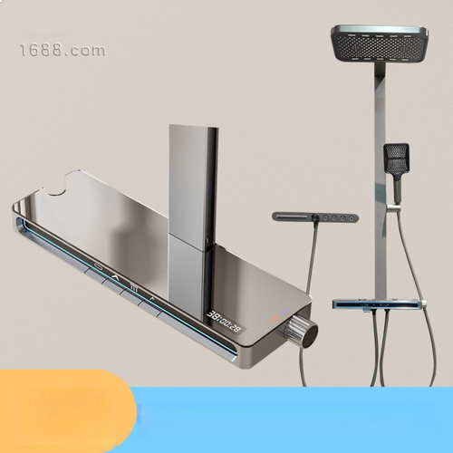 Contemporânea Banheiro Chuveiro Set Dual Handle Torneira De Latão Polido