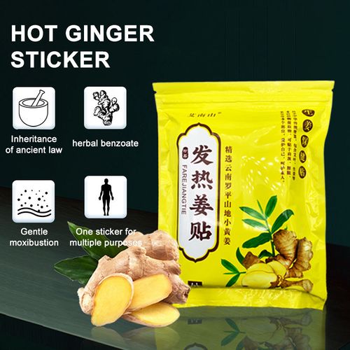 100 Pçs Gengibre Aquecimento Patch Corpo Pescoço Joelho Pad Dor Inchaço Chinês Adhesive Pads Ginger Patch Cuidados de Saúde