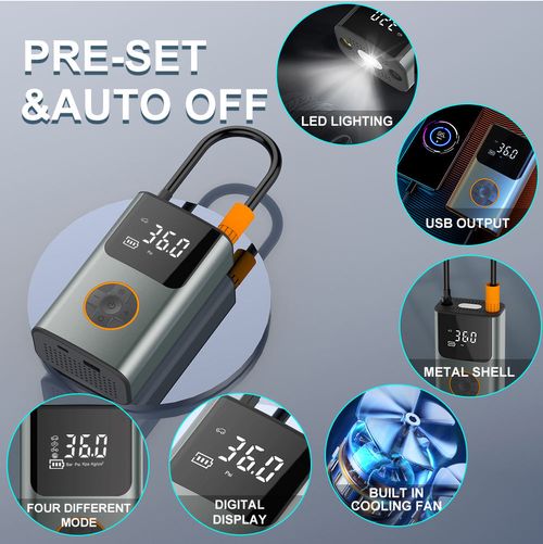 Inflador multifuncional portátil