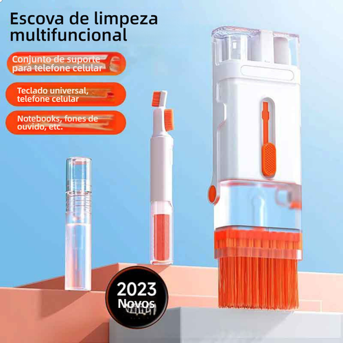 Conjunto de escova de limpeza 8 em 1 com suporte multifuncional
