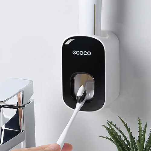 Automatic Toothpaste Dispenser with Dust-proof Toothbrush Holder