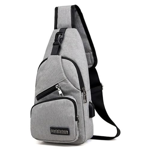 Men Casual Outdoor Travel Crossbody Bag With USB Port