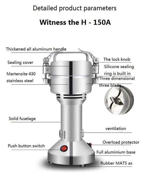 800g household grain, spice and medicinal herb grinder