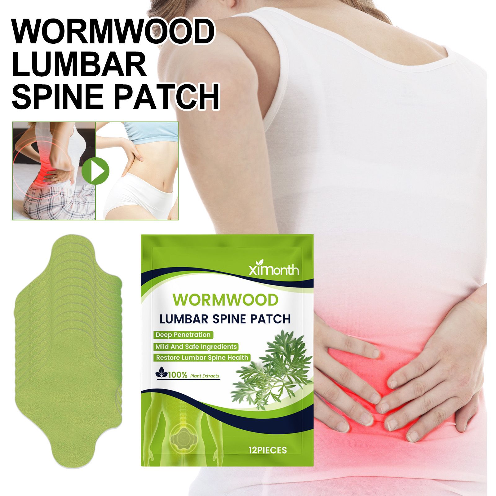 Mugwort Patch​ XIMONTH Wormwood Lumbar Spine Patch