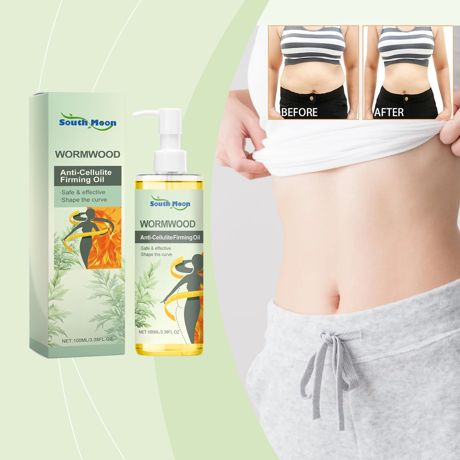 Mugwort Essential Oil​ SOUTH MOON Wormwood  Anti-Cellulite Firming Oil