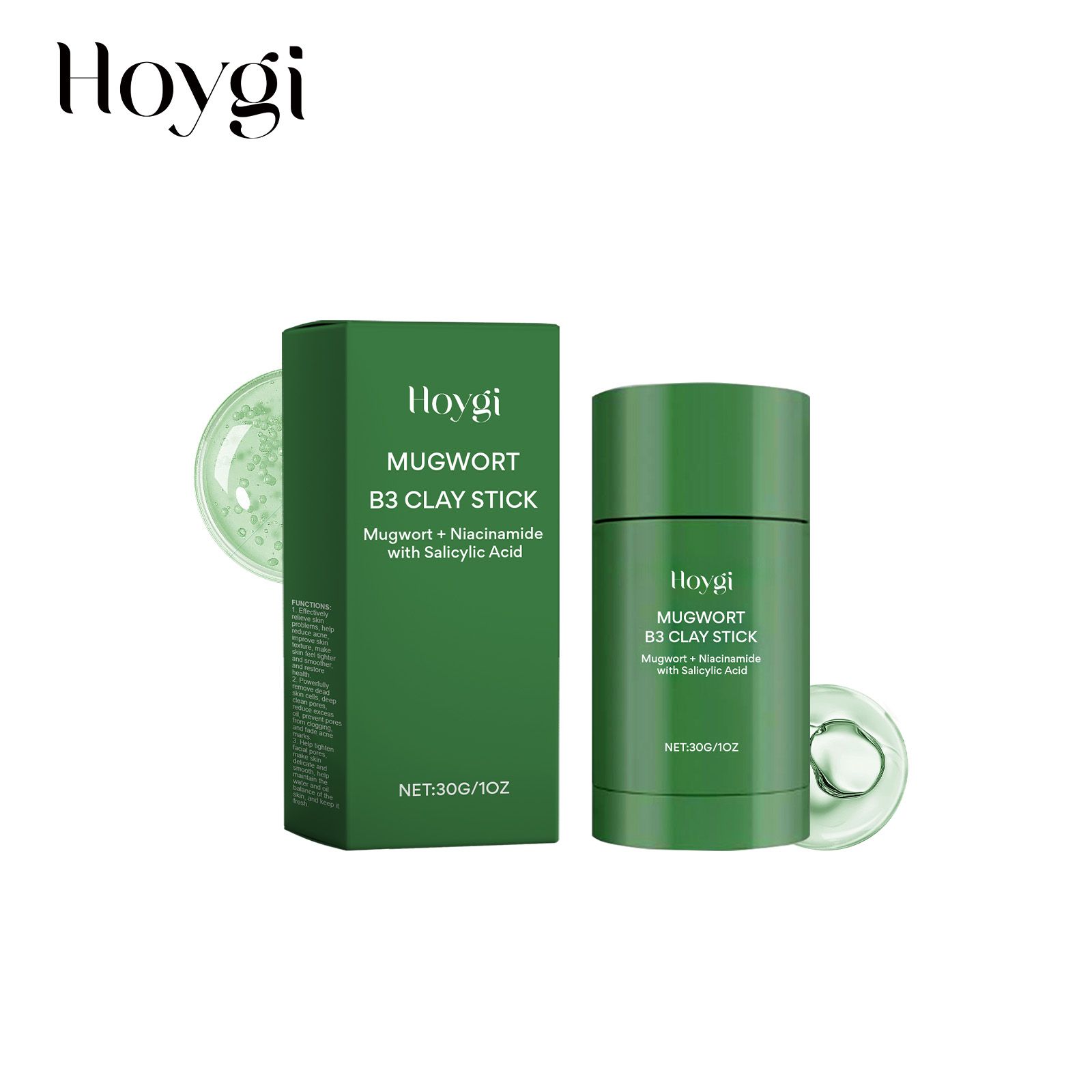 Mugwort Mud Mask Stick Deep Cleansing Pore Brightening Complexion Firming Rejuvenating Delicate Refreshing Mask Stick