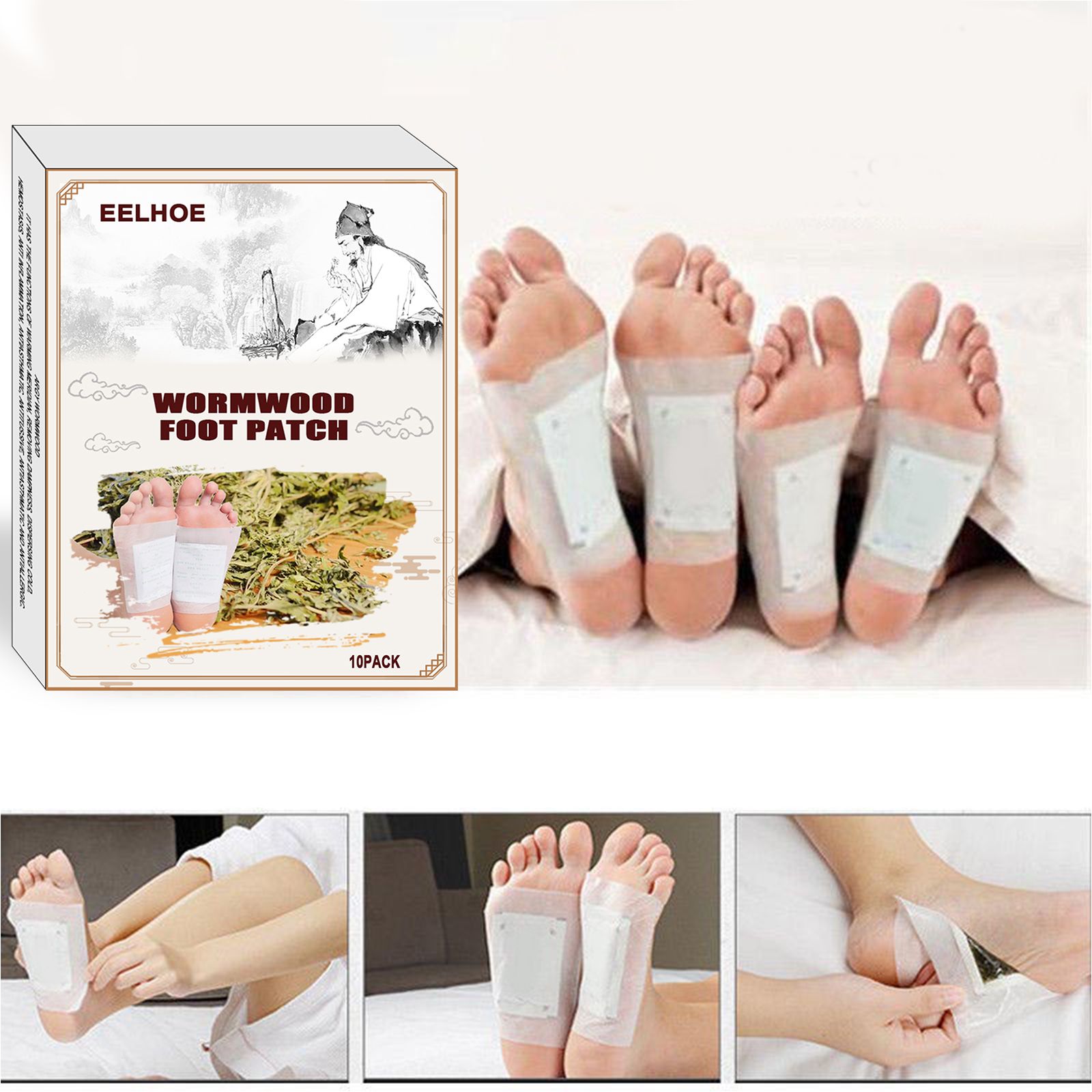 Mugwort Foot Bath Pack EELHOE Wormwood Foot Patch