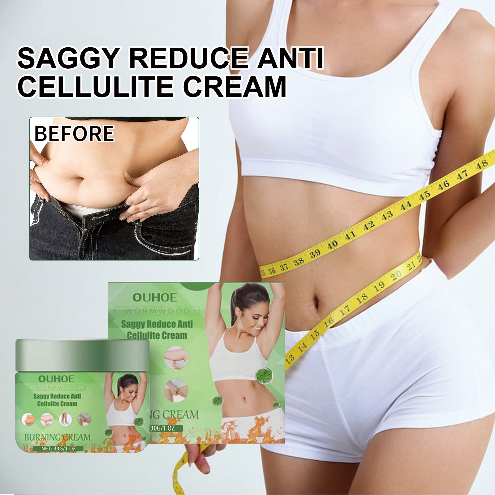 Mugwort Cream OUHOE Saggy Reduce Anti Cellulite Cream