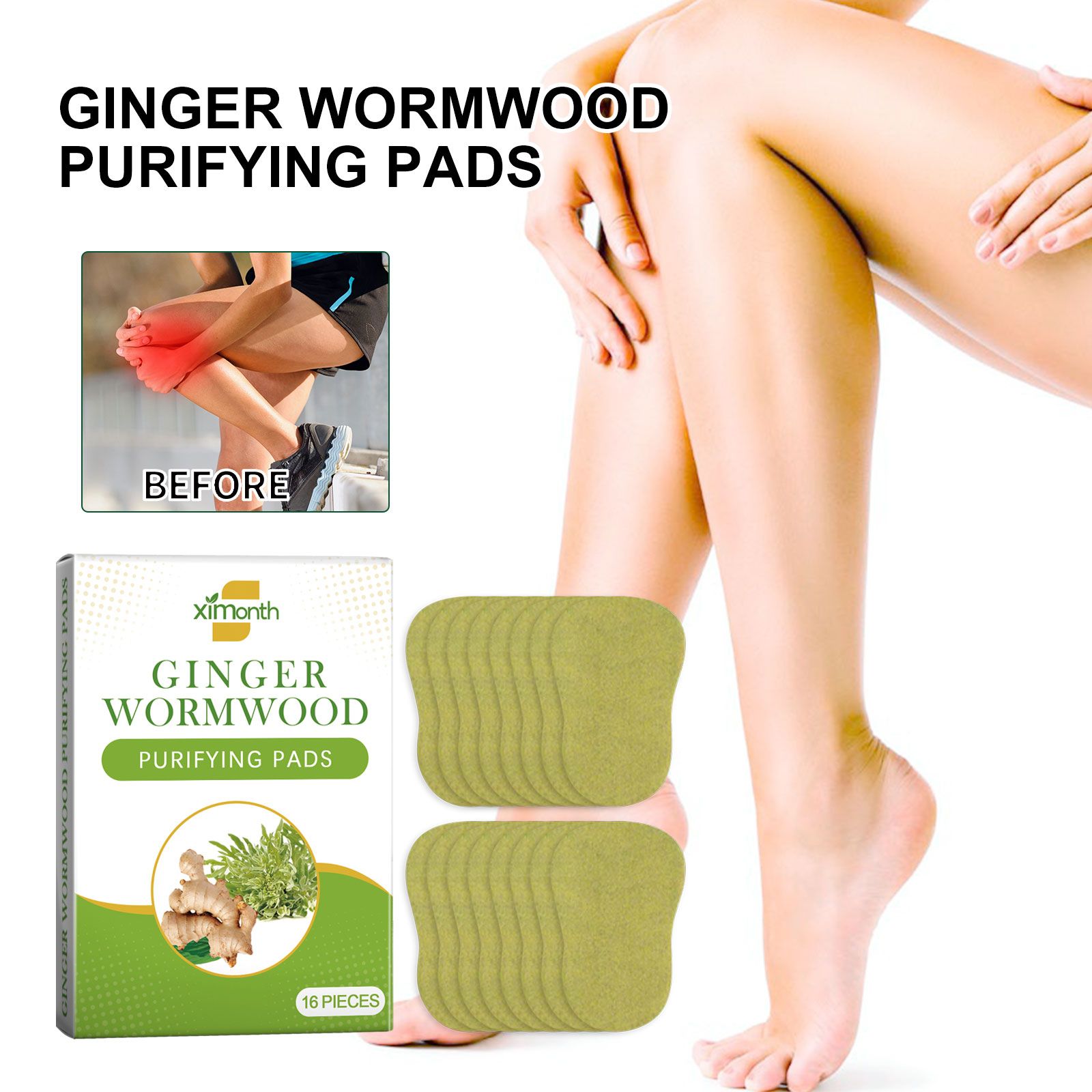 Mugwort Patch​ XIMONTH Ginger Wormwood Purifying Pads