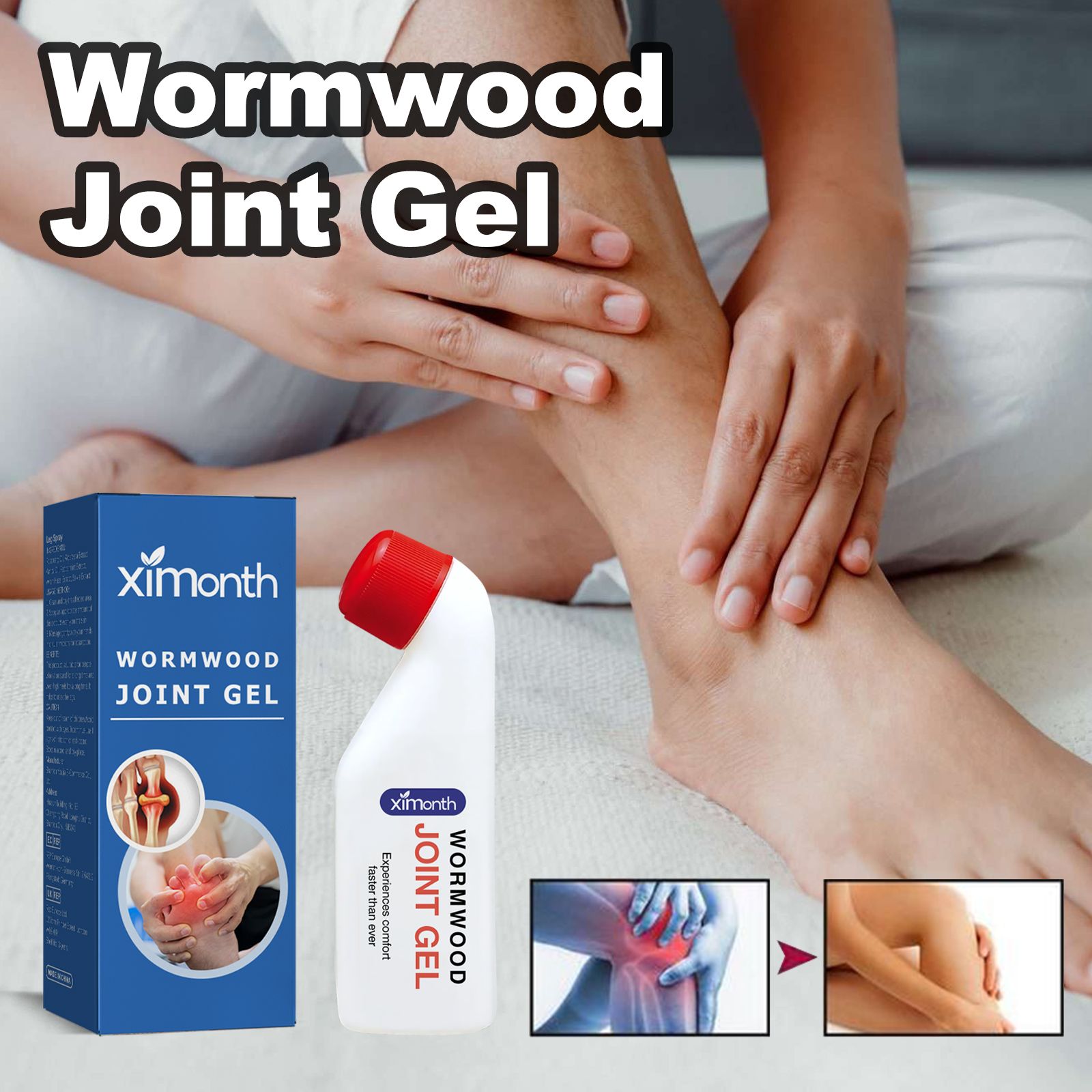 Mugwort Cream Wormwood Joint Care Gel Relief Foot Joints Knee Ankle Lumbar Spine Soreness Care Gel