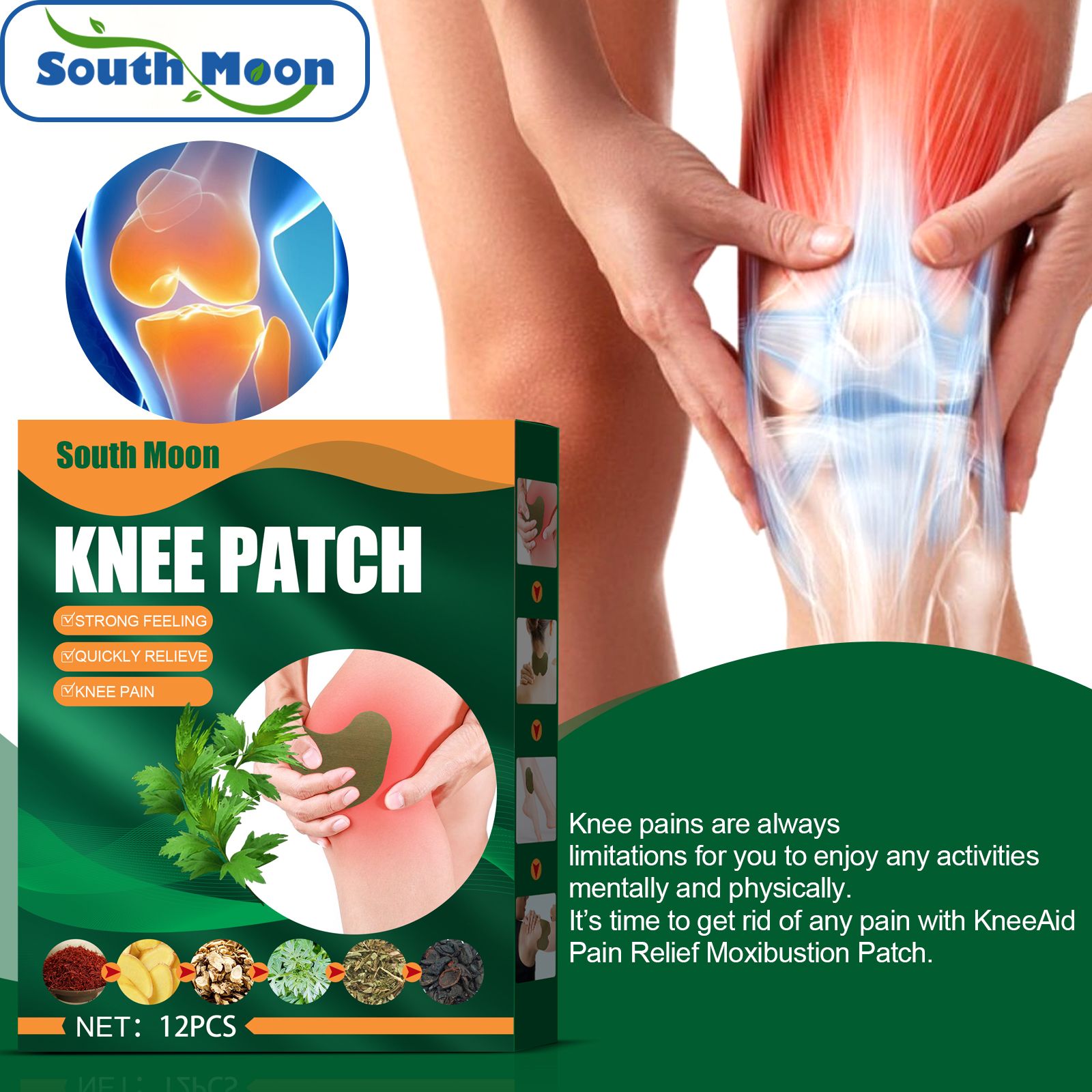 Mugwort Patch​ SOUTH MOON Knee Patch
