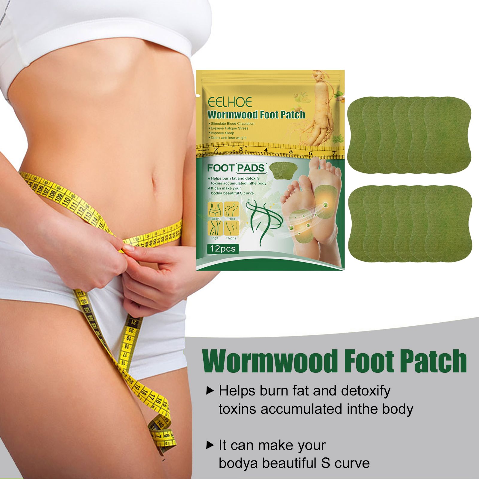 Mugwort Patch​ EELHOE Wormwood Foot Patch