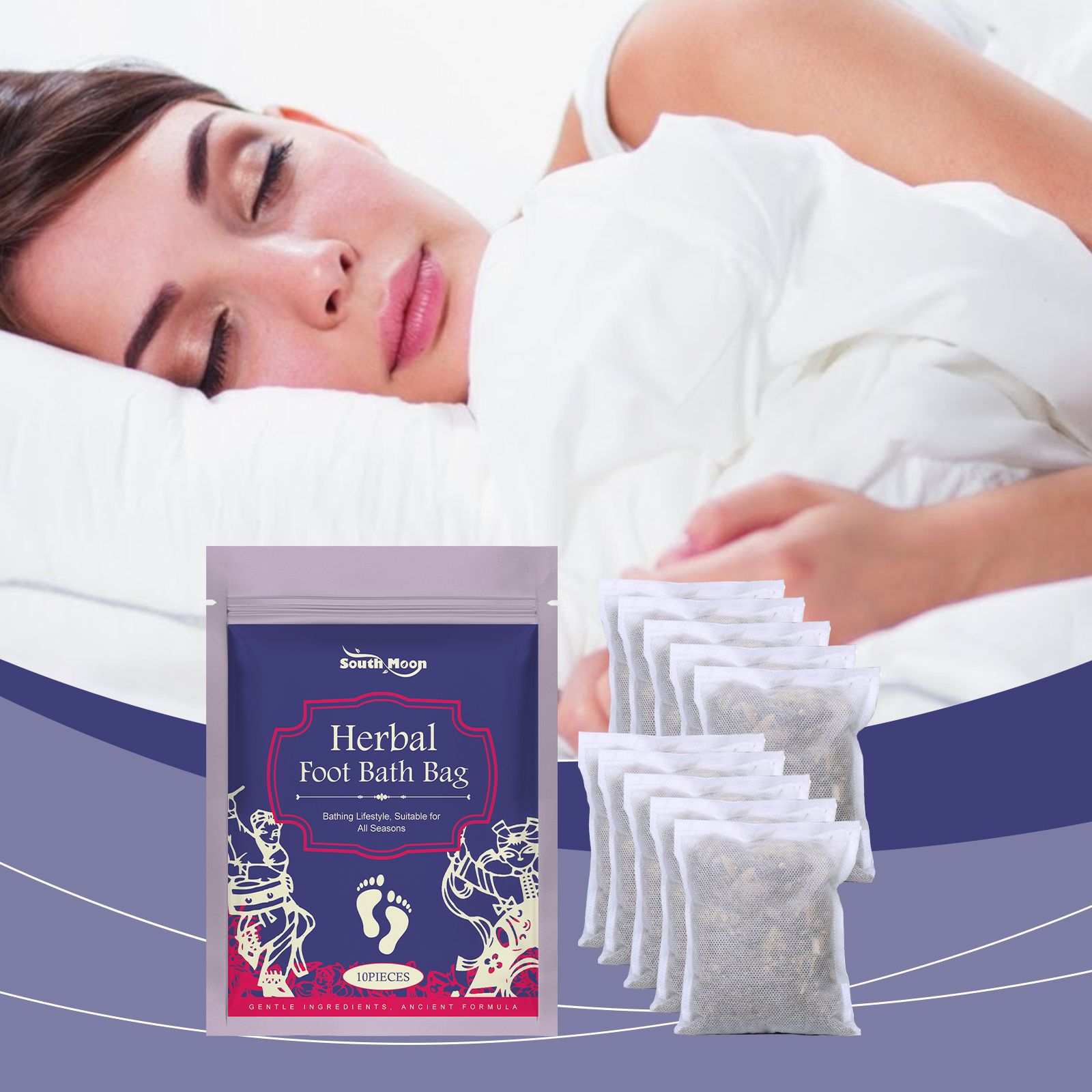 Mugwort Foot Bath Pack SOUTH MOON Herbal Foot Bath Bag