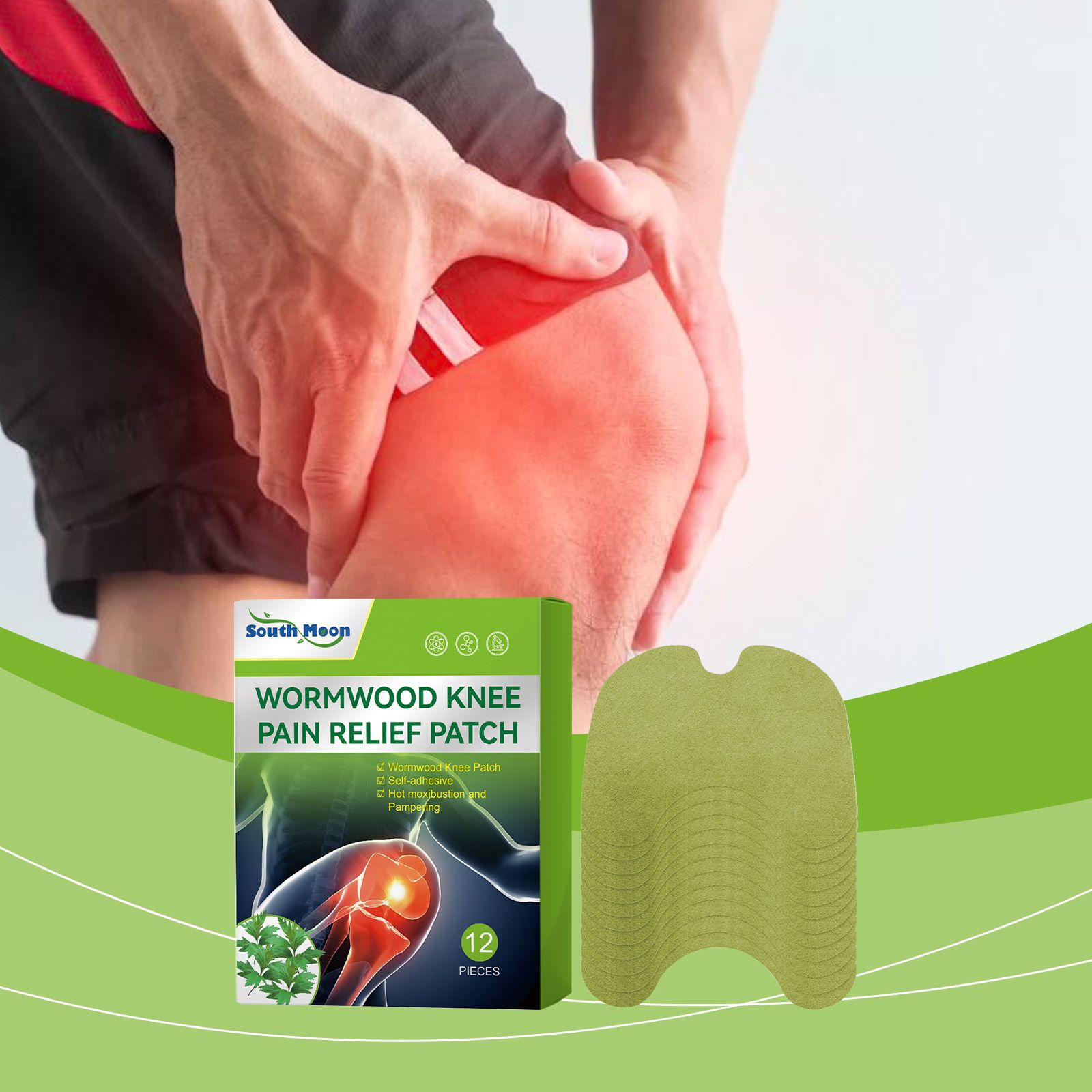 Mugwort Patch​ Wormwood Joint Relief Patch gentle care of the knee external care sedentary discomfort care patch