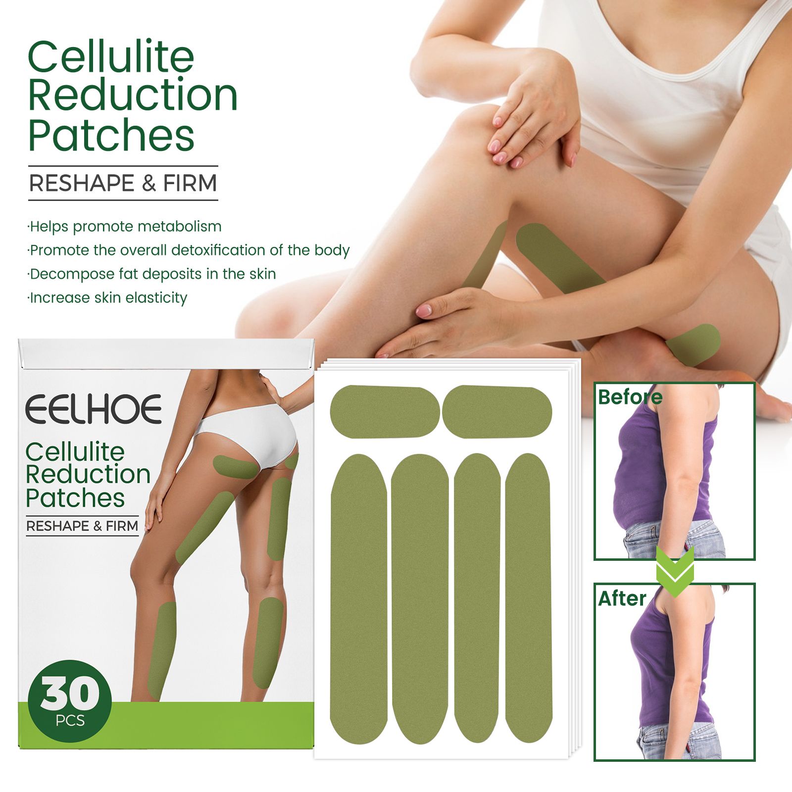 Mugwort Patch​ EELHOE Cellulite Reduction Patches