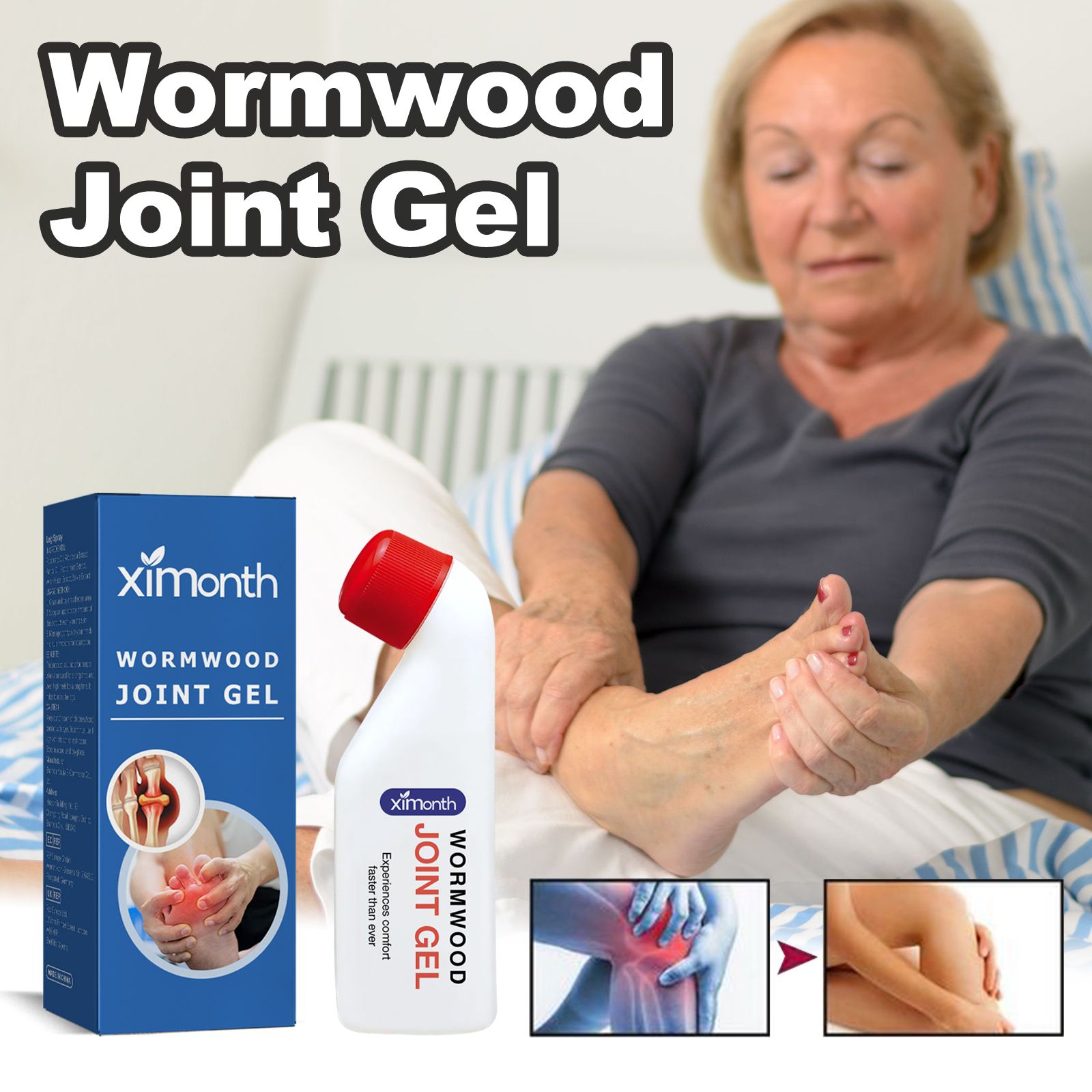 Mugwort Cream Wormwood Joint Care Gel Relief Foot Joints Knee Ankle Lumbar Spine Soreness Care Gel
