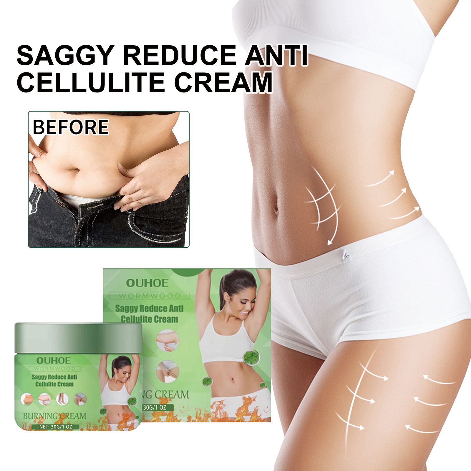 Mugwort Cream OUHOE Saggy Reduce Anti Cellulite Cream