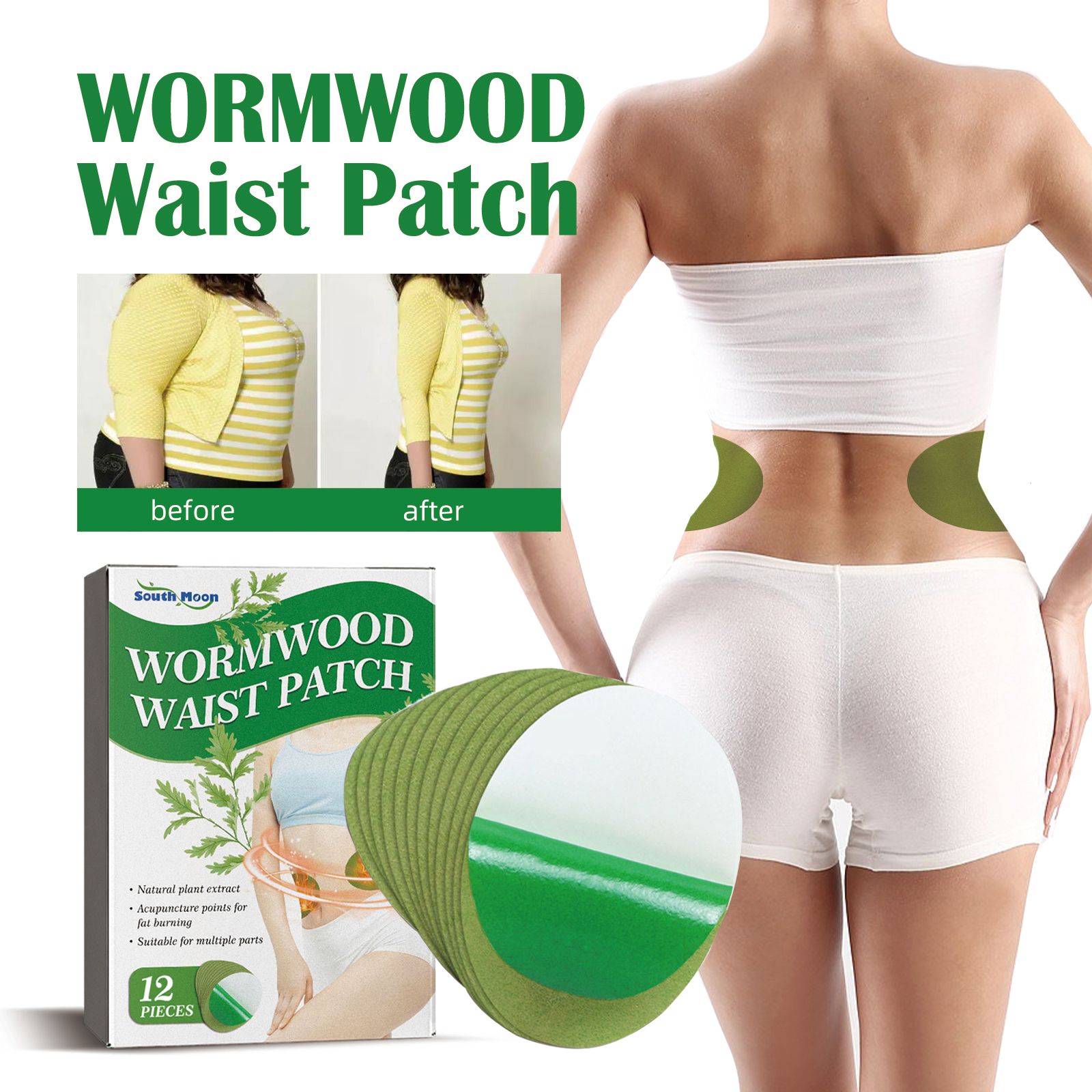 Mugwort Patch​ SOUTH MOON Wormwood Waist Patch