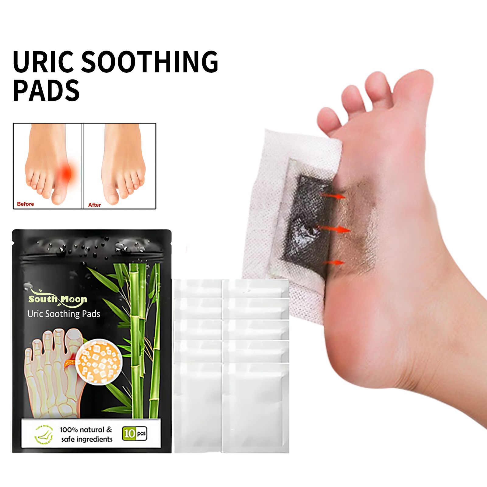 Mugwort Foot Bath Pack Wormwood Cleansing Foot Patch Ease Joint Pain Foot Cleansing Cold Dispersing Dampness Foot Patch
