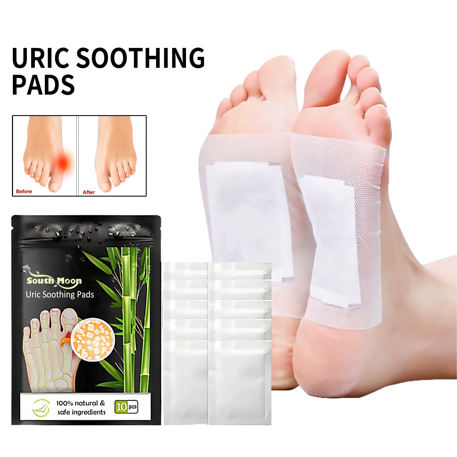 Mugwort Foot Bath Pack Wormwood Cleansing Foot Patch Ease Joint Pain Foot Cleansing Cold Dispersing Dampness Foot Patch