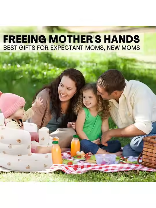 Baby Inflatable Seat | Built - in Air Pump + Thoughtful Design, A Worry - free Gift for Expectant Moms and New Moms
