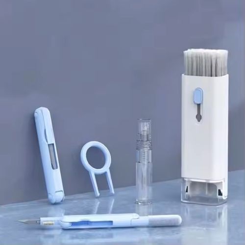 7 in 1 Cleaning Kit Computer Keyboard Cleaner Brush Earphones Cleaning Pen for AirPods iPhone Cleaning Tools Keycap Puller Set