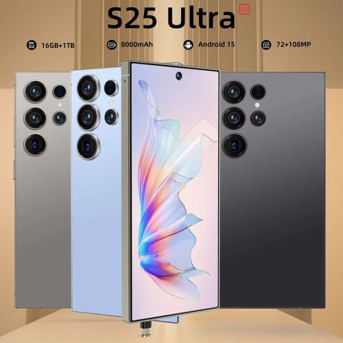 Alta Qualidade S25 Smart Android 15 Telefone Móvel 6.9 Polegada Tela Ultra Grande LTE 108MP Traseira 16 + 1TB Armazenamento Global 5G Certified CE