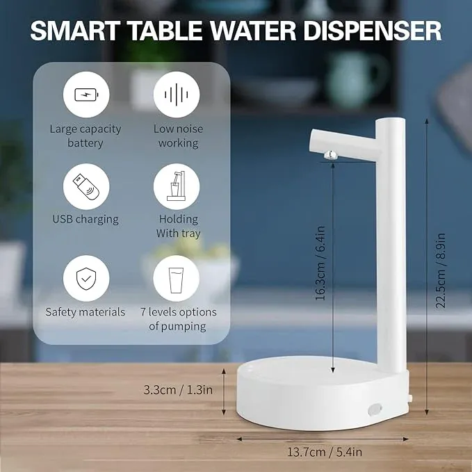 Electronic smart desktop water dispenser