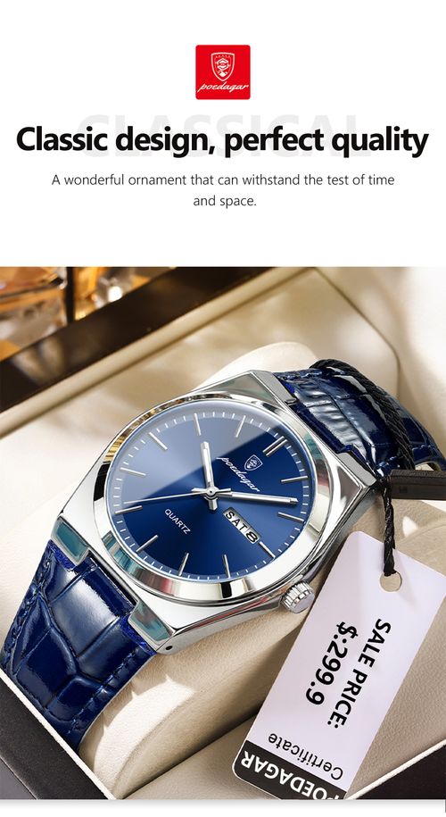 Poedagar 930 Fashion Casual Ultra-thin Men's Watch Leather Strap Luxury Reloj Waterproof New Business Quartz Watch Men's Watch