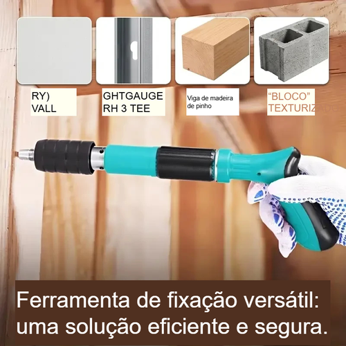Kit de pistola de pregos kit de pistola de pregos para concreto, pistola de pregos manual com 5 velocidades ajustáveis