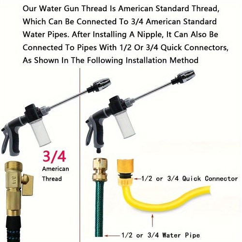 Upgraded Thickened Rod High-Pressure Car Wash Water Gun