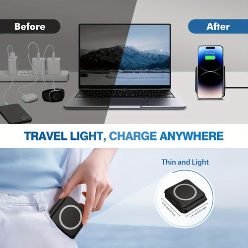 SUNTHON 3-In-1 Magnetic Phone Charger