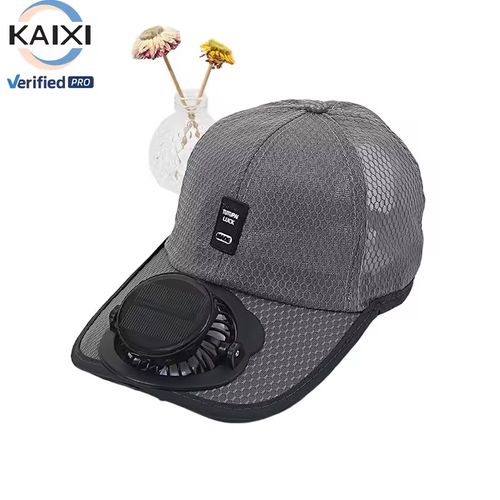 🤱Summer Breathable Mesh Hat Solar Charging Fan⛹️🧢