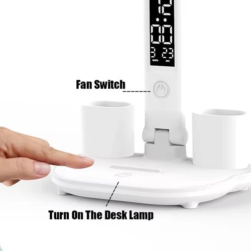 😀LED Reading Light Multifunctional Foldable Table Light with Fan🤗💎
