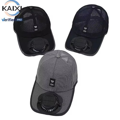 🤱Summer Breathable Mesh Hat Solar Charging Fan⛹️🧢