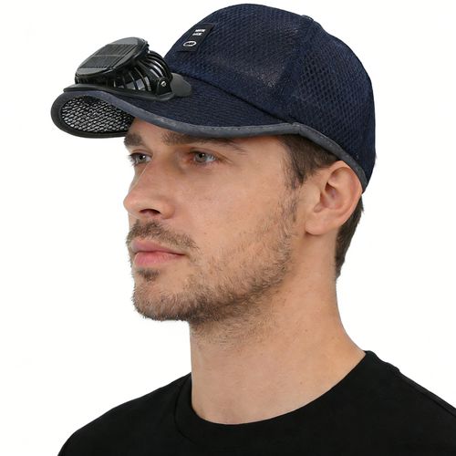 🤱Summer Breathable Mesh Hat Solar Charging Fan⛹️🧢