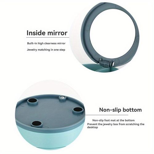 🔥70% off sale - Accessories Organizer Box with Cosmetic Mirror👩‍❤️‍💋‍👨🧡